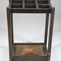 Mission Oak Style Umbrella Stand with Copper Liner