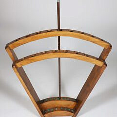 Mission Oak Style Two-Tier fan Shaped Cane Rack