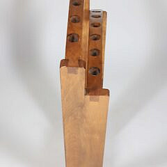 Mission Oak Style Two-Tier Fan Shaped Cane Rack