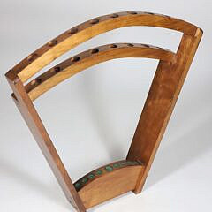 Mission Oak Style Two-Tier Fan Shaped Cane Rack