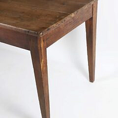 French Provincial Fruitwood Farmhouse Table with One Drawer, 19th Century