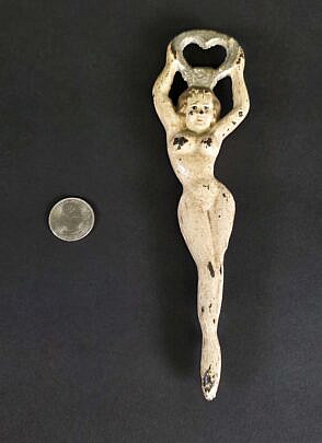 Vintage Cast Iron Figural Nude Bottle Opener