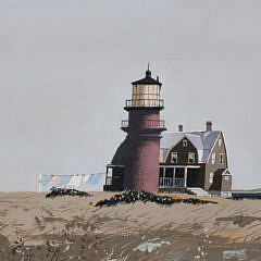 John Austin Tempera on Artist Board “Gay Head Light, Martha’s Vineyard”