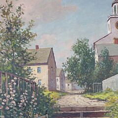 Harry Hambro Howe Oil on Canvas “Stone Alley, Nantucket”