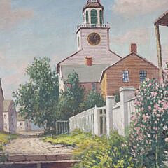 Harry Hambro Howe Oil on Canvas “Stone Alley, Nantucket”