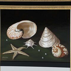 Irmgard Arvin Oil on Board “Trumeau” Mirror