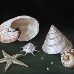 Irmgard Arvin Oil on Board “Trumeau” Mirror