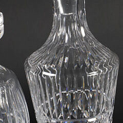 Two Tramore Waterford Crystal Decanters and Ice Bucket