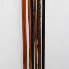 Six Sterling Silver Filled Handle Grip Walking Sticks, 19th Century