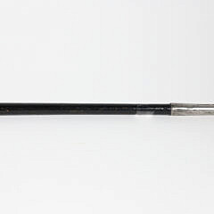 Sterling Silver Loop-Shaped Handle Cane, 19th Century