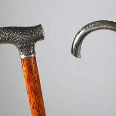 Four Sterling Silver Handled Canes, 19th Century