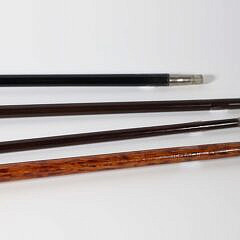 Four Sterling Silver Handled Canes, 19th Century
