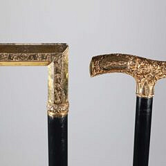 Two Gold Filled Canes, 19th Century
