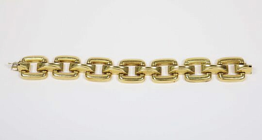 Gold Square Link Chunky Bracelet