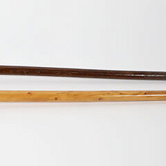 Two Sticks: Carved Monkey’s Head and a Growling Tiger Walking Sticks, 19th Century
