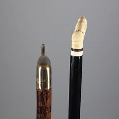 Group of Two Lady’s Leg Canes, 19th Century