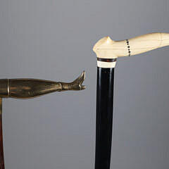 Group of Two Lady’s Leg Canes, 19th Century