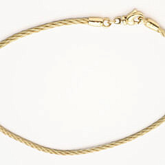 Italian 14K Yellow Gold Rope Chain Choker