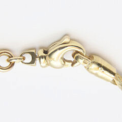 Italian 14K Yellow Gold Rope Chain Choker