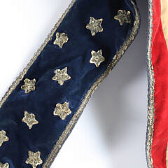 Three American Flag Centennial Parade Sashes, circa 1876, Manufactured by Louis E. Stiltz & Bro. Co. Philadelphia PA