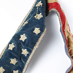 Three American Flag Centennial Parade Sashes, circa 1876, Manufactured by Louis E. Stiltz & Bro. Co. Philadelphia PA