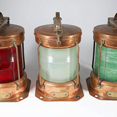 3 Copper and Brass "All Round Red" NK77 Ship