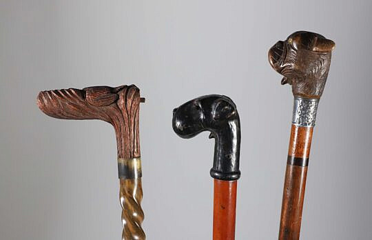 Group of Three Mechanical Animal Canes