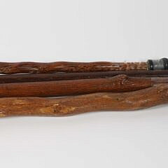 Four Whaler Made Knob Walking Sticks, 19th Century