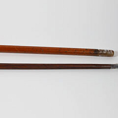 Two Knob Grip Walking Sticks, 19th Century