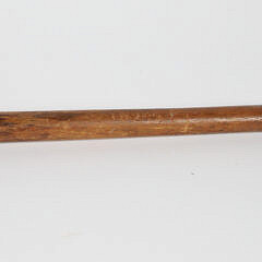 Vintage Carved Wood Duck Head Cane with Silver Beak and Collar