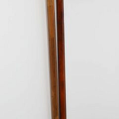 Two Sterling Silver Knob Walking Sticks, 19th Century