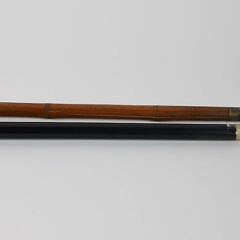Two Animal Carved L-Grip Canes, 19th Century
