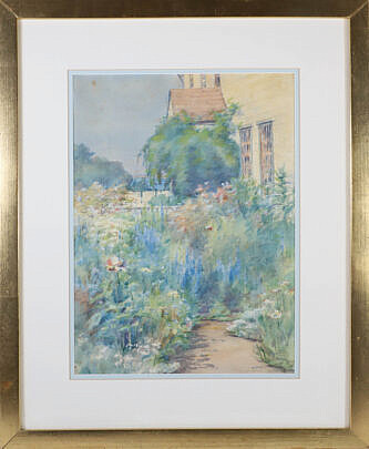 Anne Ramsdell Congdon Watercolor on Paper "Summer Garden"