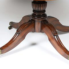 English Regency Exotic Wood Drum Table, 19th Century