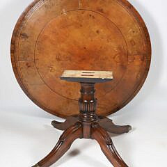 English Regency Exotic Wood Drum Table, 19th Century