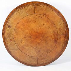 English Regency Exotic Wood Drum Table, 19th Century