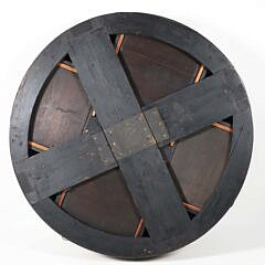 English Regency Exotic Wood Drum Table, 19th Century