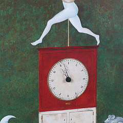 Armodio (b. 1938 Piacenza) Acrylic on Panel “Timepiece”, circa 1969