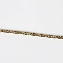 14K Yellow Gold Round Brilliant Cut Diamond Line Bracelet Set with 50 Round Diamonds 4.00ct