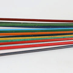 Collection of 14 Porcelain and Wood Carnival Sticks