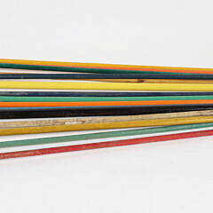 Collection of 15 Vintage Porcelain and Wood Carnival Sticks