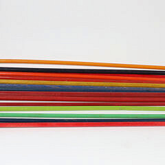 Collection of 15 Porcelain and Wood Carnival Sticks