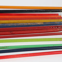 Collection of 15 Porcelain and Wood Carnival Sticks