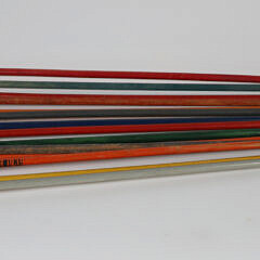 Collection of 12 Porcelain Dice Carnival Walking Sticks