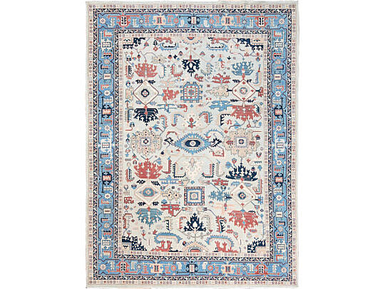 238-4700 Light Grey Heriz Oriental Rug A