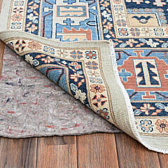 Light Gray Antiqued Heriz Oriental Carpet with All Over Design