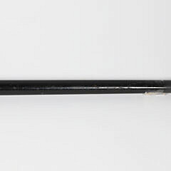 Carved Jet Stone Ball Grip with Brass Cap Walking Stick, 19th Century