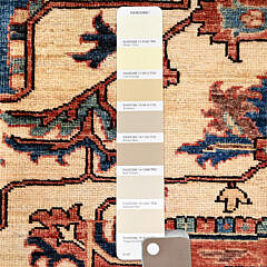 Auburn Red Serapi Heriz Design Hand Knotted Wool Oriental Carpet