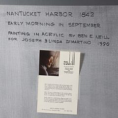 Ben Neill Acrylic Mural Painting “Early Morning Nantucket Harbor, 1842”