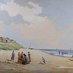 Ben Neill Acrylic Mural Painting “Cod Fish Park, Nantucket” circa 1992
